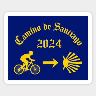 Camino de Santiago de Compostela Male Cyclist 2024 Magnet